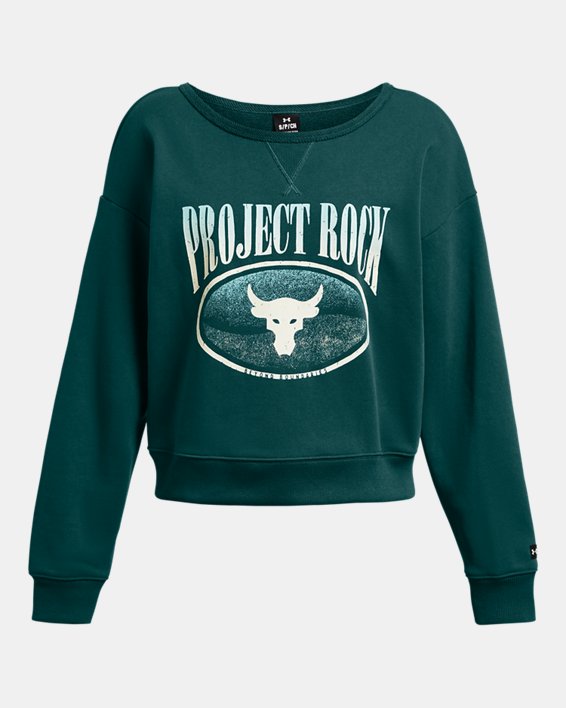 Women's Project Rock Heavyweight Terry Long Sleeve in Blue image number 2